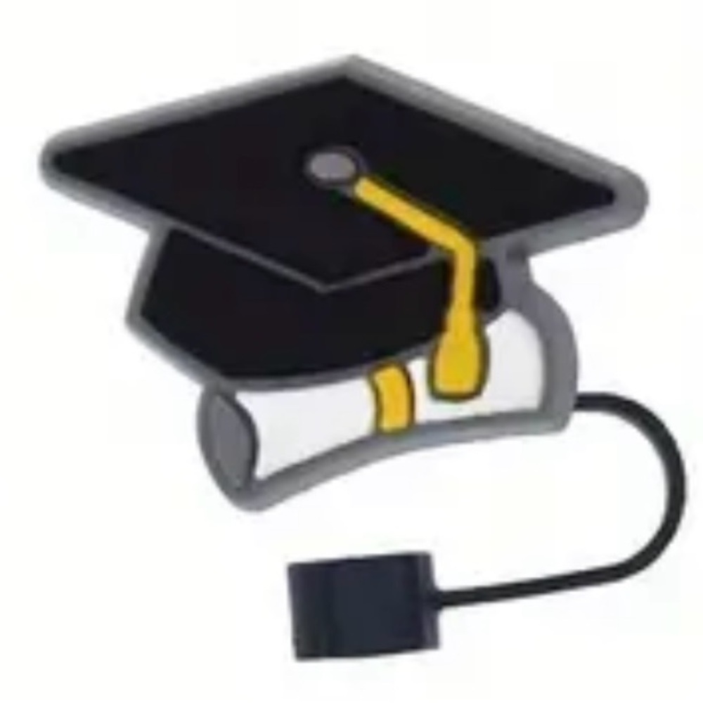 Straw Topper for Grads, NEW, Black, 10mm Straws
